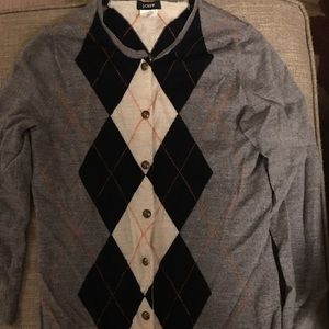 Jcrew j.crew argyle cardigan size XS XXS